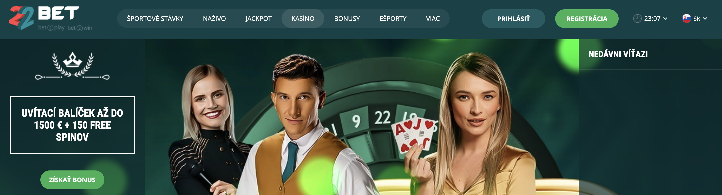 22Bet Casino – zahraničné casino a športové stávky