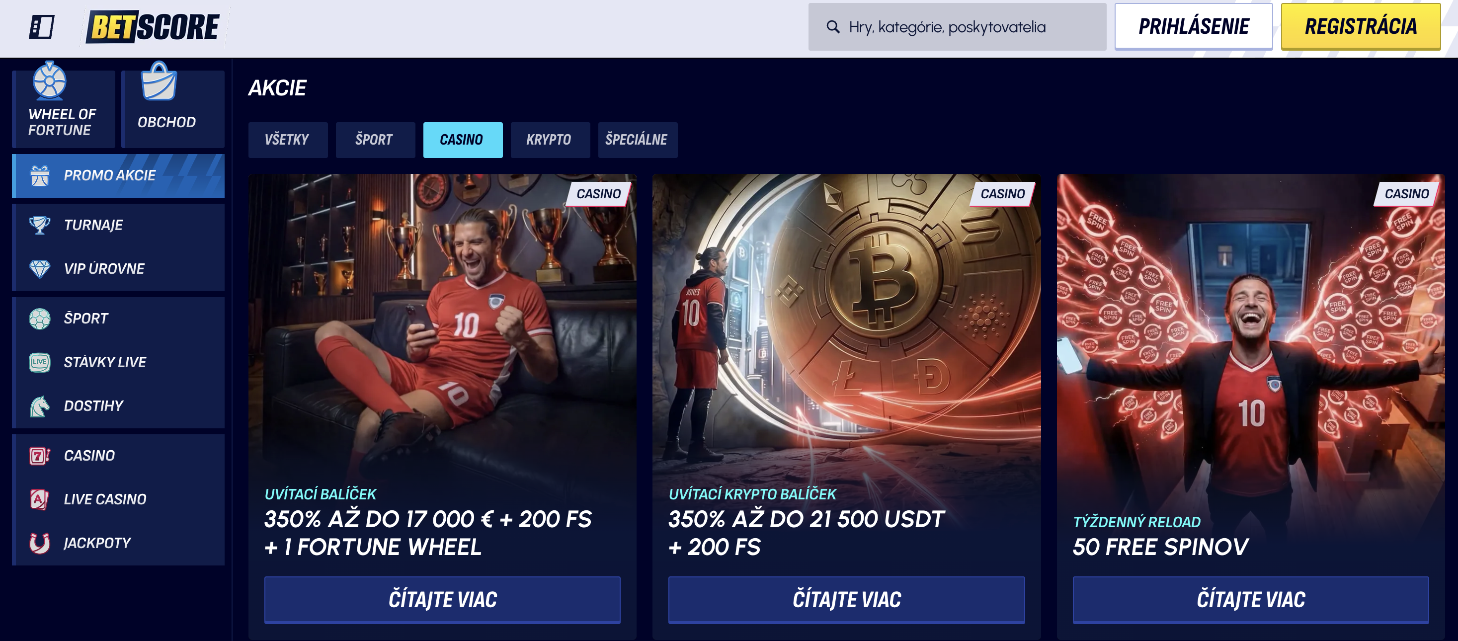 Betscore Casino – bonusy, casino hry a športové stávky